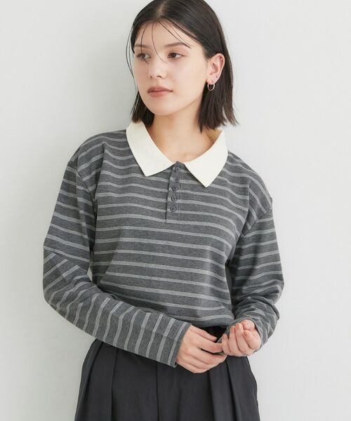 THE SHOP TK / ザ ショップ ティーケー ポロシャツ | ボーダーポロシャツ | 詳細1