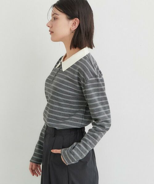THE SHOP TK / ザ ショップ ティーケー ポロシャツ | ボーダーポロシャツ | 詳細2