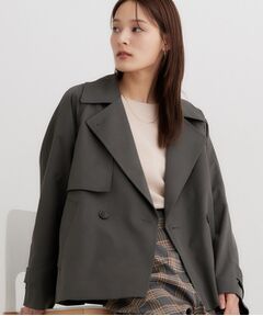 THE SHOP TK / ザ ショップ ティーケー トレンチコート | 羽織るだけでこなれ見え ショートトレンチコート