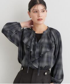 THE SHOP TK / ザ ショップ ティーケー シャツ・ブラウス | ビエラチェックフリルブラウス