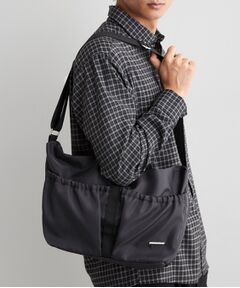 THE SHOP TK / ザ ショップ ティーケー ショルダーバッグ | ダブルポケット ナイロンショルダーバッグ