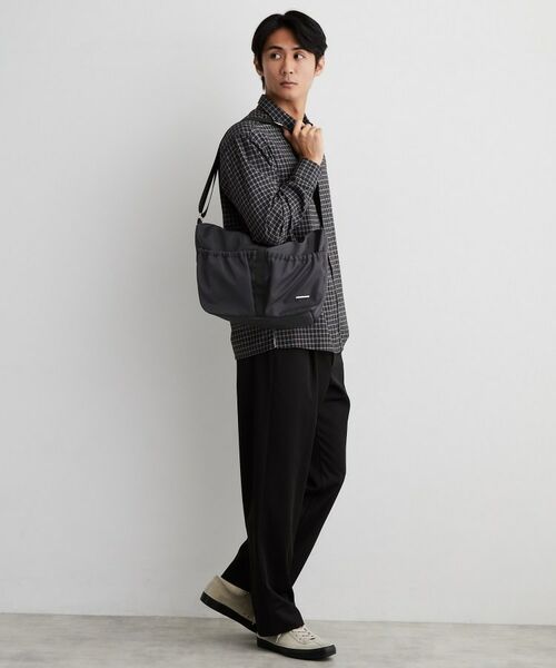 THE SHOP TK / ザ ショップ ティーケー ショルダーバッグ | ダブルポケット ナイロンショルダーバッグ | 詳細2