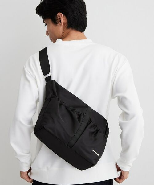 THE SHOP TK / ザ ショップ ティーケー ショルダーバッグ | ダブルポケット ナイロンショルダーバッグ | 詳細3