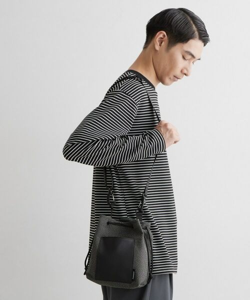 THE SHOP TK / ザ ショップ ティーケー ショルダーバッグ | VISIONARY 異素材コンビ 巾着ショルダーバッグ | 詳細3