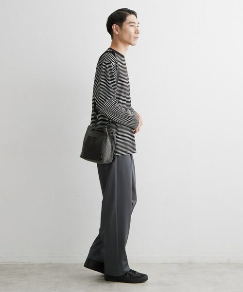 THE SHOP TK / ザ ショップ ティーケー ショルダーバッグ | VISIONARY 異素材コンビ 巾着ショルダーバッグ | 詳細4
