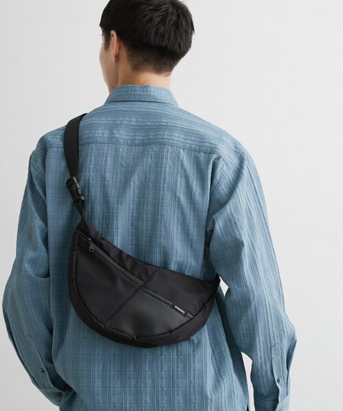 THE SHOP TK / ザ ショップ ティーケー ショルダーバッグ | VISIONARY 異素材コンビ ムーンショルダーバッグ | 詳細1