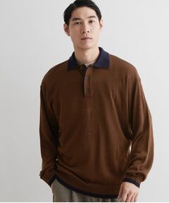 THE SHOP TK / ザ ショップ ティーケー ニット・セーター | 【手洗い可】2枚襟ニット長袖ポロシャツ