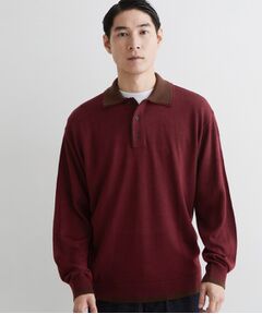 THE SHOP TK / ザ ショップ ティーケー ニット・セーター | 【手洗い可】2枚襟ニット長袖ポロシャツ
