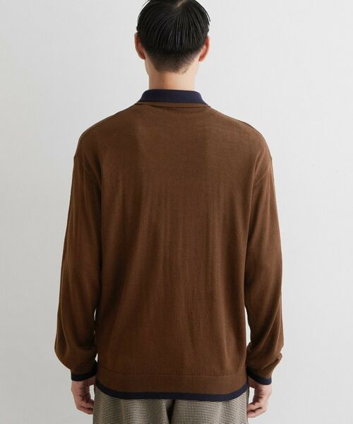 THE SHOP TK / ザ ショップ ティーケー ニット・セーター | 【手洗い可】2枚襟ニット長袖ポロシャツ | 詳細15