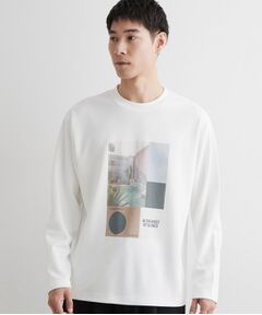 THE SHOP TK / ザ ショップ ティーケー カットソー | 【洗濯機OK】ポンチ長袖フォト長袖Tシャツ