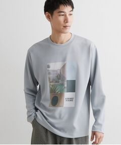 THE SHOP TK / ザ ショップ ティーケー カットソー | 【洗濯機OK】ポンチ長袖フォト長袖Tシャツ