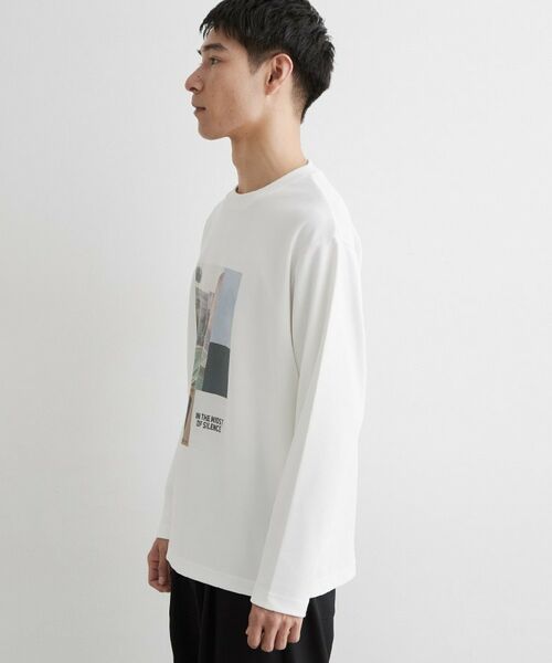 THE SHOP TK / ザ ショップ ティーケー カットソー | 【洗濯機OK】ポンチ長袖フォト長袖Tシャツ | 詳細1