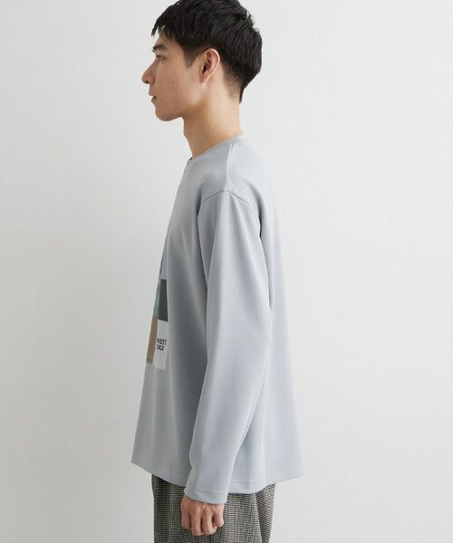 THE SHOP TK / ザ ショップ ティーケー カットソー | 【洗濯機OK】ポンチ長袖フォト長袖Tシャツ | 詳細10