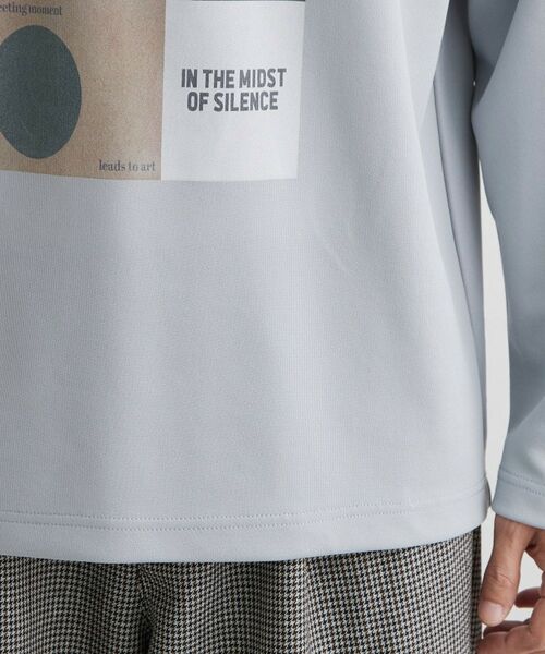 THE SHOP TK / ザ ショップ ティーケー カットソー | 【洗濯機OK】ポンチ長袖フォト長袖Tシャツ | 詳細14