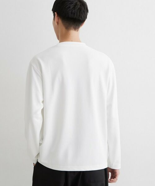 THE SHOP TK / ザ ショップ ティーケー カットソー | 【洗濯機OK】ポンチ長袖フォト長袖Tシャツ | 詳細2