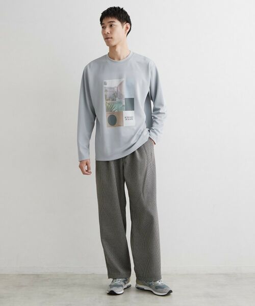 THE SHOP TK / ザ ショップ ティーケー カットソー | 【洗濯機OK】ポンチ長袖フォト長袖Tシャツ | 詳細7