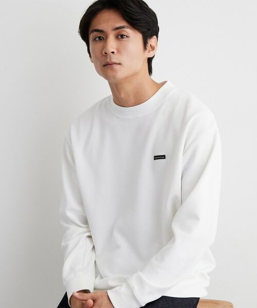 THE SHOP TK / ザ ショップ ティーケー スウェット | 【洗濯機OK/ユニセックス】ダンボール ロゴスウェット(オフホワイト(003))