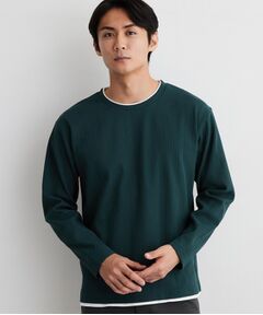 THE SHOP TK / ザ ショップ ティーケー カットソー | 【洗濯機OK】ワッフル レイヤード 長袖Tシャツ