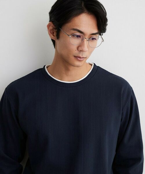 THE SHOP TK / ザ ショップ ティーケー カットソー | 【洗濯機OK】ワッフル レイヤード 長袖Tシャツ | 詳細13