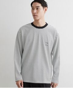 THE SHOP TK / ザ ショップ ティーケー カットソー | 【洗濯機OK】リップルボーダー長袖Tシャツ