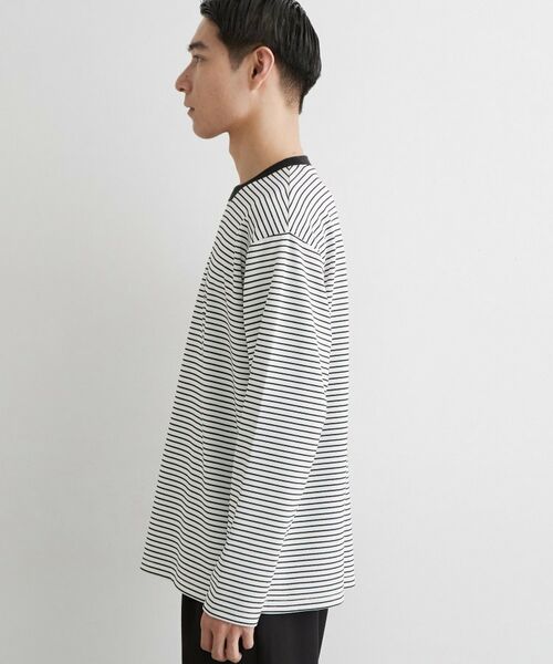 THE SHOP TK / ザ ショップ ティーケー カットソー | 【洗濯機OK】リップルボーダー長袖Tシャツ | 詳細10