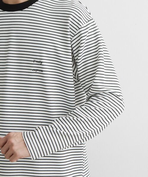 THE SHOP TK / ザ ショップ ティーケー カットソー | 【洗濯機OK】リップルボーダー長袖Tシャツ | 詳細13
