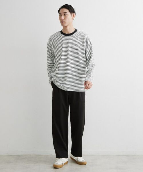 THE SHOP TK / ザ ショップ ティーケー カットソー | 【洗濯機OK】リップルボーダー長袖Tシャツ | 詳細3