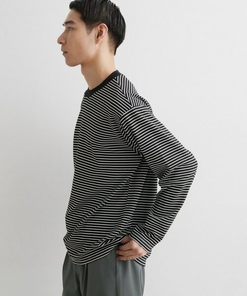 THE SHOP TK / ザ ショップ ティーケー カットソー | 【洗濯機OK】リップルボーダー長袖Tシャツ | 詳細5