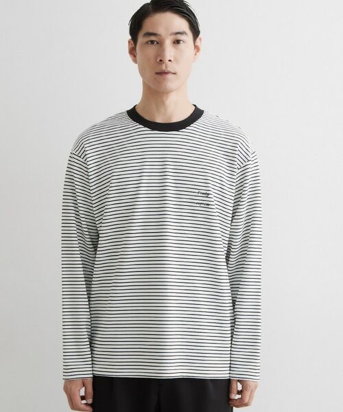 THE SHOP TK / ザ ショップ ティーケー カットソー | 【洗濯機OK】リップルボーダー長袖Tシャツ | 詳細9