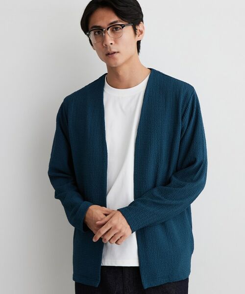 THE SHOP TK / ザ ショップ ティーケー カーディガン・ボレロ | 【半袖Tシャツ付き/洗濯機OK】アンサンブル 長袖カーディガン(グリーン(024))