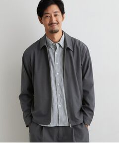 THE SHOP TK / ザ ショップ ティーケー レザーブルゾン・ジャケット | 【セットアップ可／洗濯機OK】ウールライクジップブルゾン