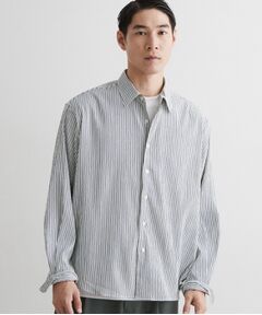 THE SHOP TK / ザ ショップ ティーケー シャツ・ブラウス | 【洗濯機OK】ストライプクレープ長袖シャツ