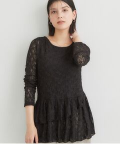 THE SHOP TK / ザ ショップ ティーケー カットソー | レースローウエストペプラムトップス