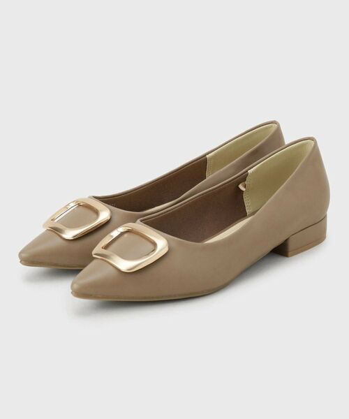 THE SHOP TK / ザ ショップ ティーケー パンプス | メタルバックルパンプス(ピンクベージュ(053))