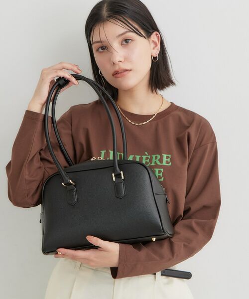 THE SHOP TK / ザ ショップ ティーケー ボストンバッグ | ロングハンドルボストンバッグ（ブラック(019)）