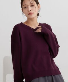 THE SHOP TK / ザ ショップ ティーケー ニット・セーター | 【毛玉になりにくい/静電気防止/洗える】KINOCO 総針Vネックニット