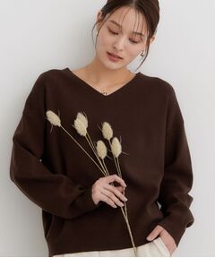 THE SHOP TK / ザ ショップ ティーケー ニット・セーター | 【毛玉になりにくい/静電気防止/洗える】KINOCO 総針Vネックニット