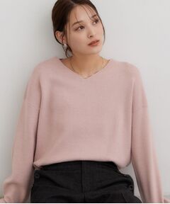 THE SHOP TK / ザ ショップ ティーケー ニット・セーター | 【毛玉になりにくい/静電気防止/洗える】KINOCO 総針Vネックニット