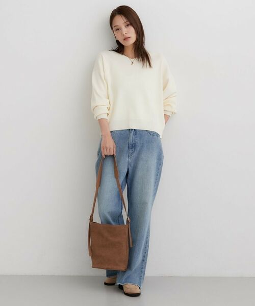 THE SHOP TK / ザ ショップ ティーケー ニット・セーター | 【毛玉になりにくい/静電気防止/洗える】KINOCO 総針Vネックニット | 詳細3