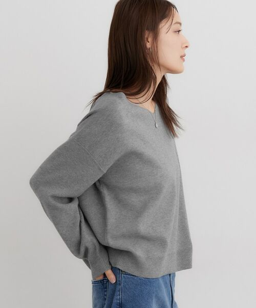THE SHOP TK / ザ ショップ ティーケー ニット・セーター | 【毛玉になりにくい/静電気防止/洗える】KINOCO 総針Vネックニット | 詳細6