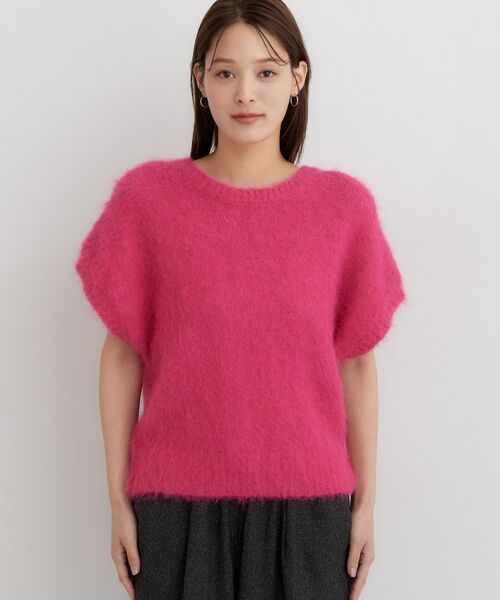 THE SHOP TK / ザ ショップ ティーケー ニット・セーター | ソフトシャギー半袖ニット | 詳細5