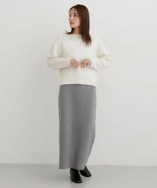 THE SHOP TK / ザ ショップ ティーケー ロング・マキシ丈スカート | 【毛玉になりにくい/静電気防止/洗える】KINOCO ニットスカート | 詳細12