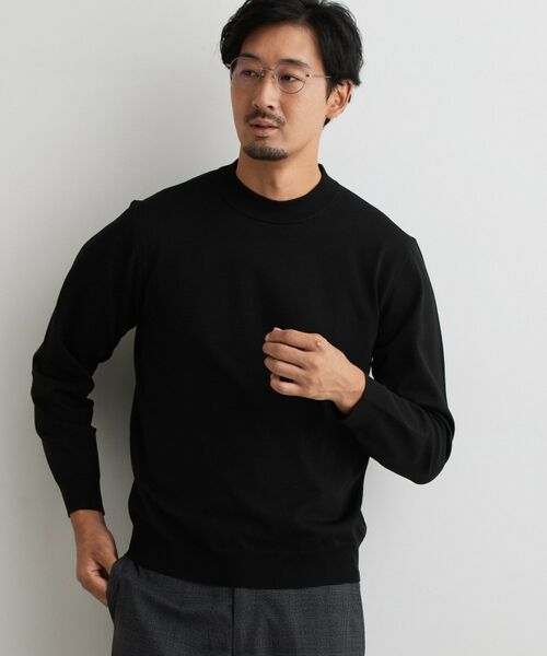 THE SHOP TK / ザ ショップ ティーケー ニット・セーター | 【ジネス対応/洗濯機OK】モックネックニット(ブラック(019))