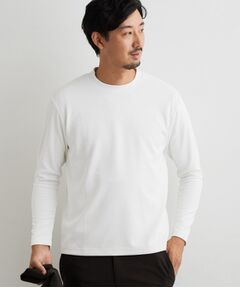 THE SHOP TK / ザ ショップ ティーケー カットソー | 【ジャケットインにおすすめ】ビジネス長袖Tシャツ 洗濯機OK／襟高