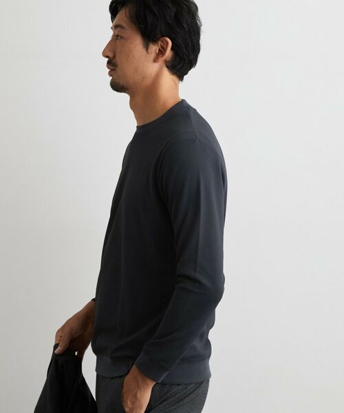 THE SHOP TK / ザ ショップ ティーケー カットソー | 【ジャケットインにおすすめ】ビジネス長袖Tシャツ 洗濯機OK/襟高 | 詳細5