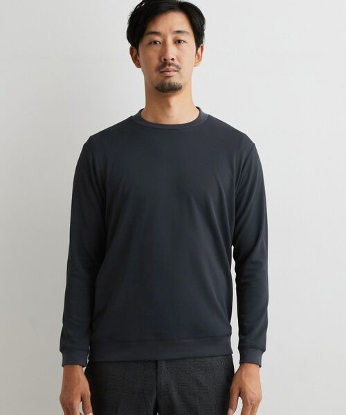 THE SHOP TK / ザ ショップ ティーケー カットソー | 【ジャケットインにおすすめ】ビジネス長袖Tシャツ 洗濯機OK/襟高 | 詳細9