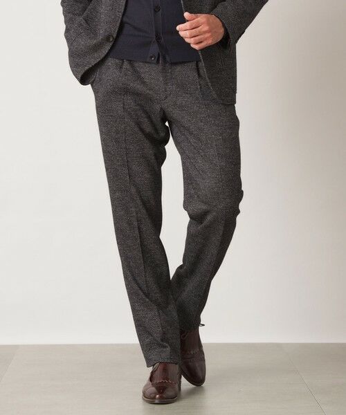 THE SCOTCH HOUSE / ザ・スコッチハウス その他パンツ | 【セットアップ対応】ウールコットンラウンジパンツ(チャコールグレー)