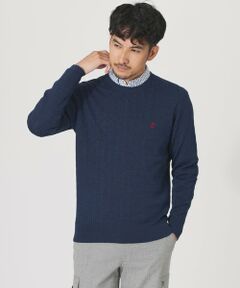 THE SCOTCH HOUSE / ザ・スコッチハウス その他トップス | 【家庭洗濯可能】「TEVIOT」ケーブルクルーネックニット