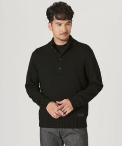 【THE URBAN COLLECTION】「YELL」ハイネックボタンアップニット