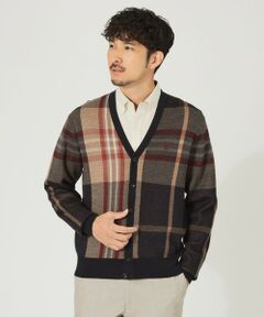 【サライ掲載】【家庭洗濯可能】「50th Anniversary TARTAN’s」ジャカードカーディガン